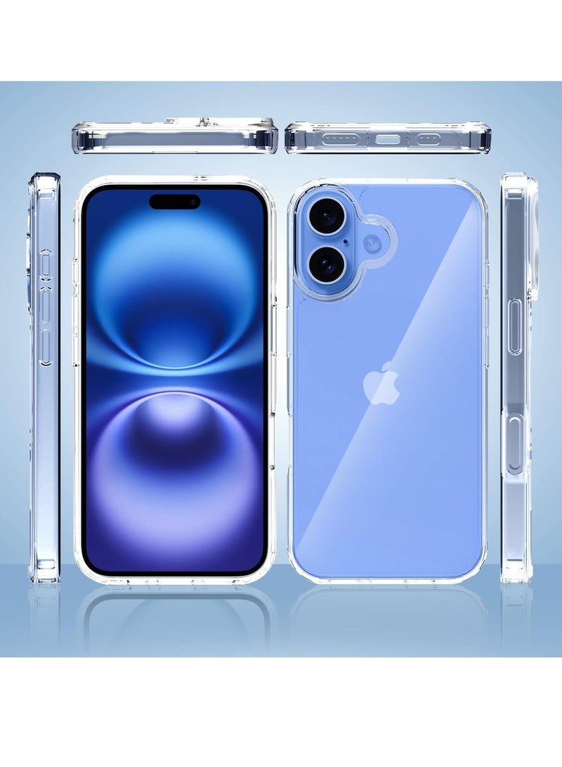 MIGOFAST Crystal Clear Case for iPhone 16 Plus (6.7-Inch), [Anti-Yellowing] Hard Back Slim Shockproof Bumper Anti-Scratch Suitable for Wireless Charging - Image 5