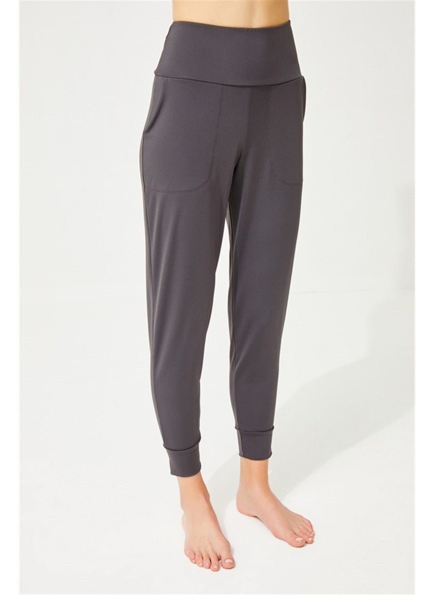 COTTONHILL Smoked High Waist Double Pocket Women's Jogger Sweatpants  - Image 5