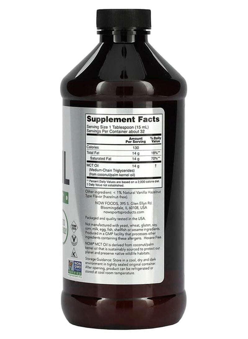 Now Foods Mct Oil Vanilla Hazelnut 16 Fl Oz - Image 2