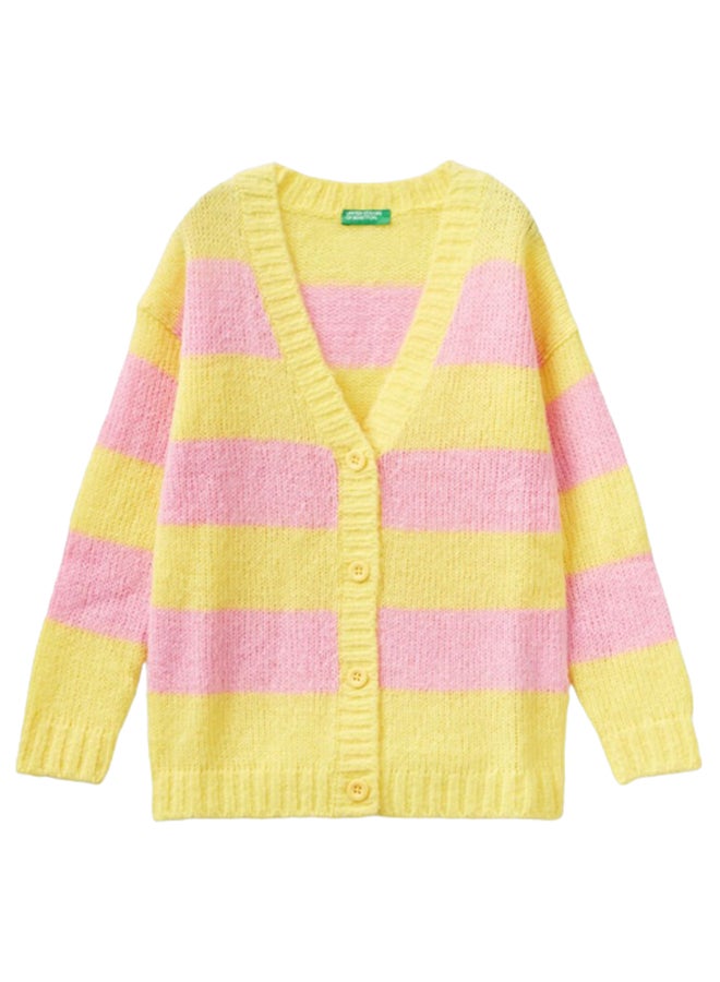 بينيتون بنات كارديجان مخطط بلونين - Image 1