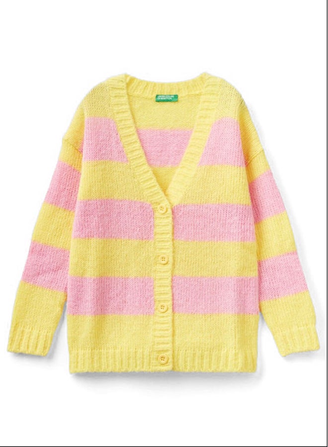 بينيتون بنات كارديجان مخطط بلونين - Image 3