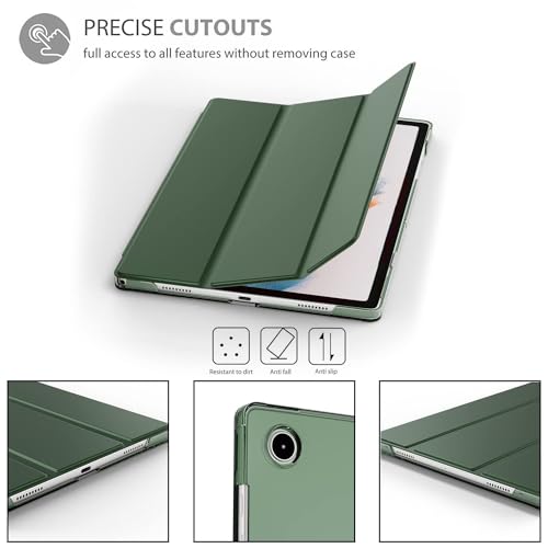 ProElite Cover for Samsung Galaxy Tab A11 8.7 inch/A9 8.7" Case Cover, Smart Flip Case Cover for Samsung Galaxy Tab A11/A9 8.7 inch Translucent Back with Stylus Pen, Dark Green - Image 3