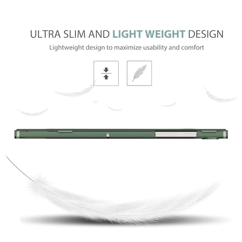 ProElite Cover for Samsung Galaxy Tab A11 8.7 inch/A9 8.7" Case Cover, Smart Flip Case Cover for Samsung Galaxy Tab A11/A9 8.7 inch Translucent Back with Stylus Pen, Dark Green - Image 4