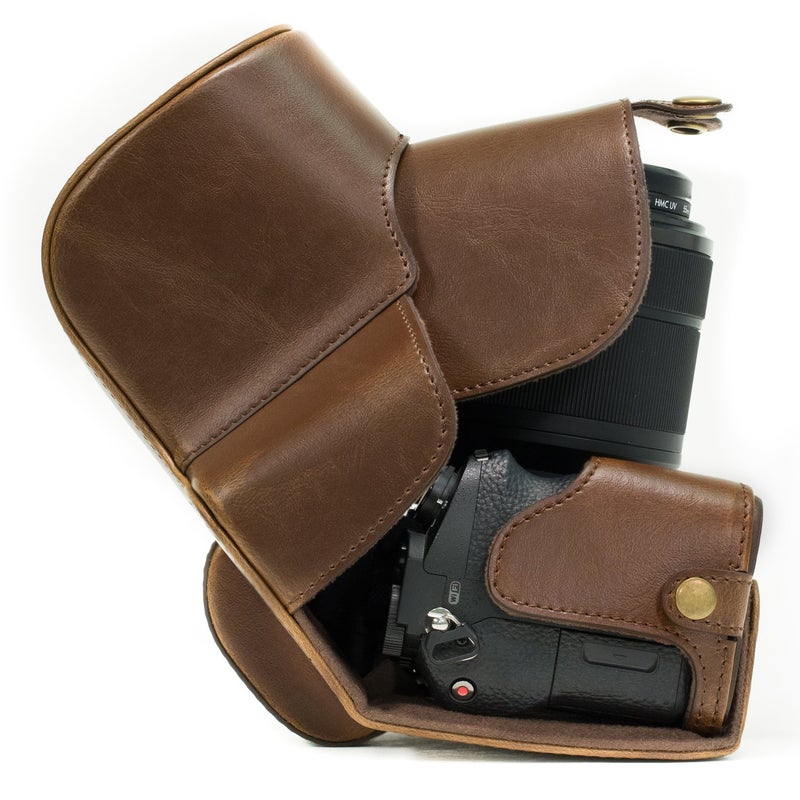 MegaGear Ever Ready Protective Leather Camera Case, Bag for Sony Alpha a7 II, a7R II, & a7S II Mirrorless Digital Camera and Lenses (Dark Brown) (MG525) - Image 3