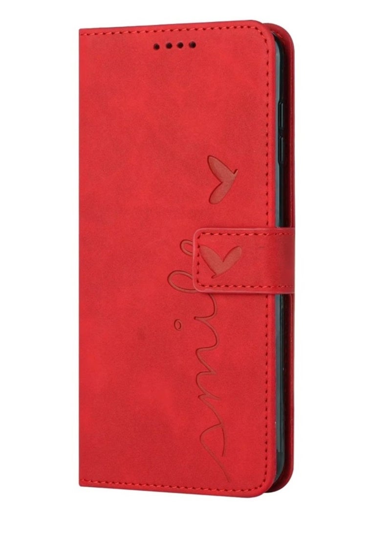 Generic - Infinix Note 30 Case,Premium Leather Infinix Note 30 Wallet Cover with Card Holder Kickstand Magnetic Closure Flip Folio Case Cover for Infinix Note 30,Red - Image 1
