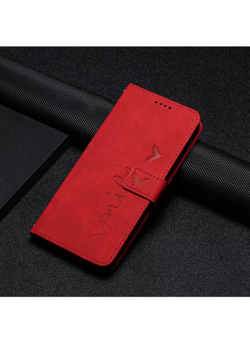 Generic - Infinix Note 30 Case,Premium Leather Infinix Note 30 Wallet Cover with Card Holder Kickstand Magnetic Closure Flip Folio Case Cover for Infinix Note 30,Red - Image 1