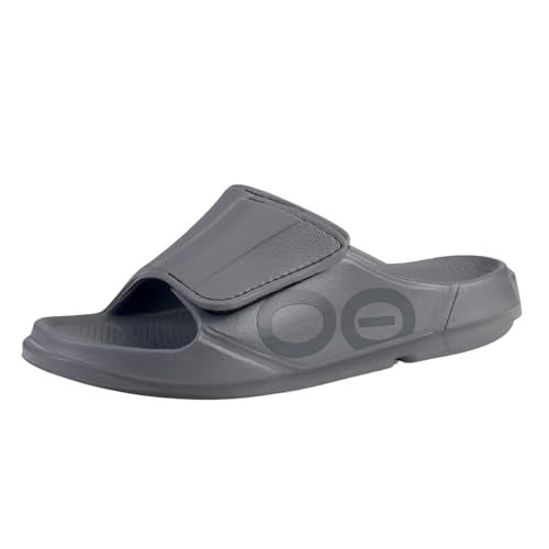 OOFOS OOahh Sport Flex Recovery Sandal, Slate - Women’s Size 8, Men’s Size 6 - Image 1