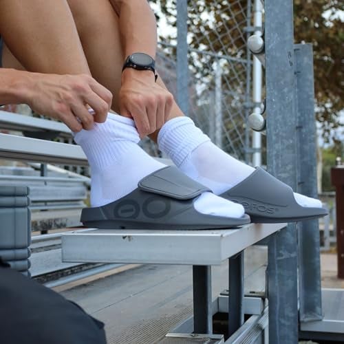 OOFOS OOahh Sport Flex Recovery Sandal, Slate - Women’s Size 8, Men’s Size 6 - Image 2