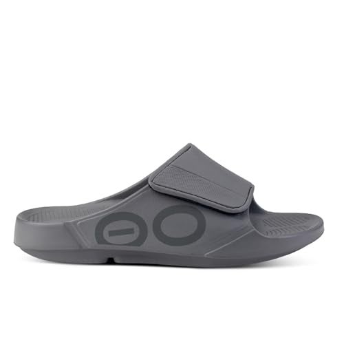 OOFOS OOahh Sport Flex Recovery Sandal, Slate - Women’s Size 8, Men’s Size 6 - Image 4