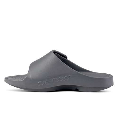 OOFOS OOahh Sport Flex Recovery Sandal, Slate - Women’s Size 8, Men’s Size 6 - Image 5