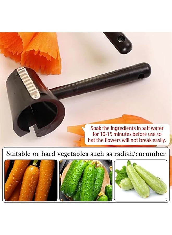 2PCS Vegetable Curler, Carrot Curler and Peeler, Spiral Shred Carving Slicer, Fruit Carving Tools,Kitchen Creative Cut Flower Tool,Rotatable Blade Peeler for Carrots, Potatoes, Cucumbe - Image 4