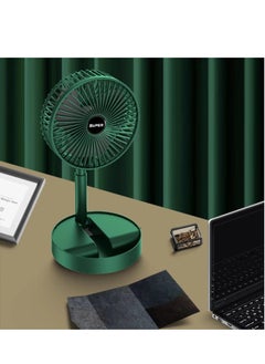 Plan A Mini USB Personal Desk Fan Folding Fan 360 Degree Rotation Height Adjustable for Home Office Study Table (Green)  - Image 4