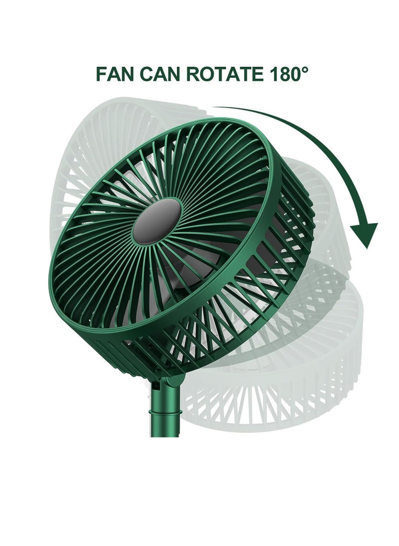 Plan A - Mini USB Personal Desk Fan Folding Fan 360 Degree Rotation Height Adjustable for Home Office Study Table (Green) - Image 1
