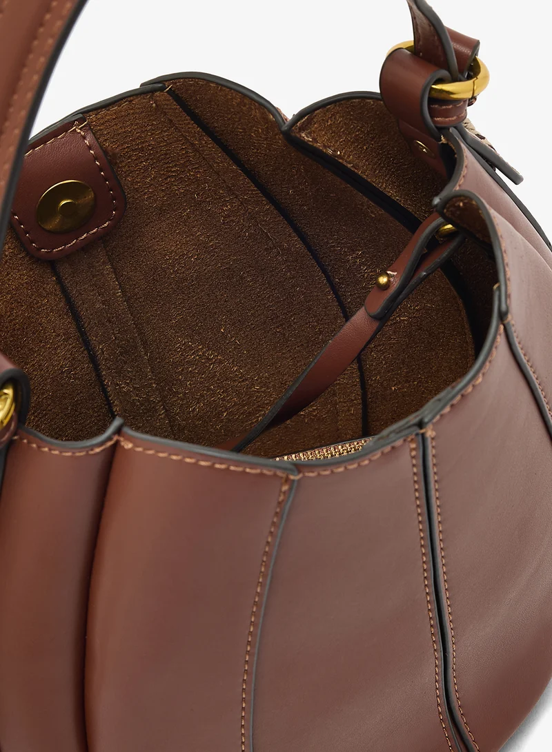ELLA Brown PU Crossbody Bucket Bag for Women | Best Price UAE