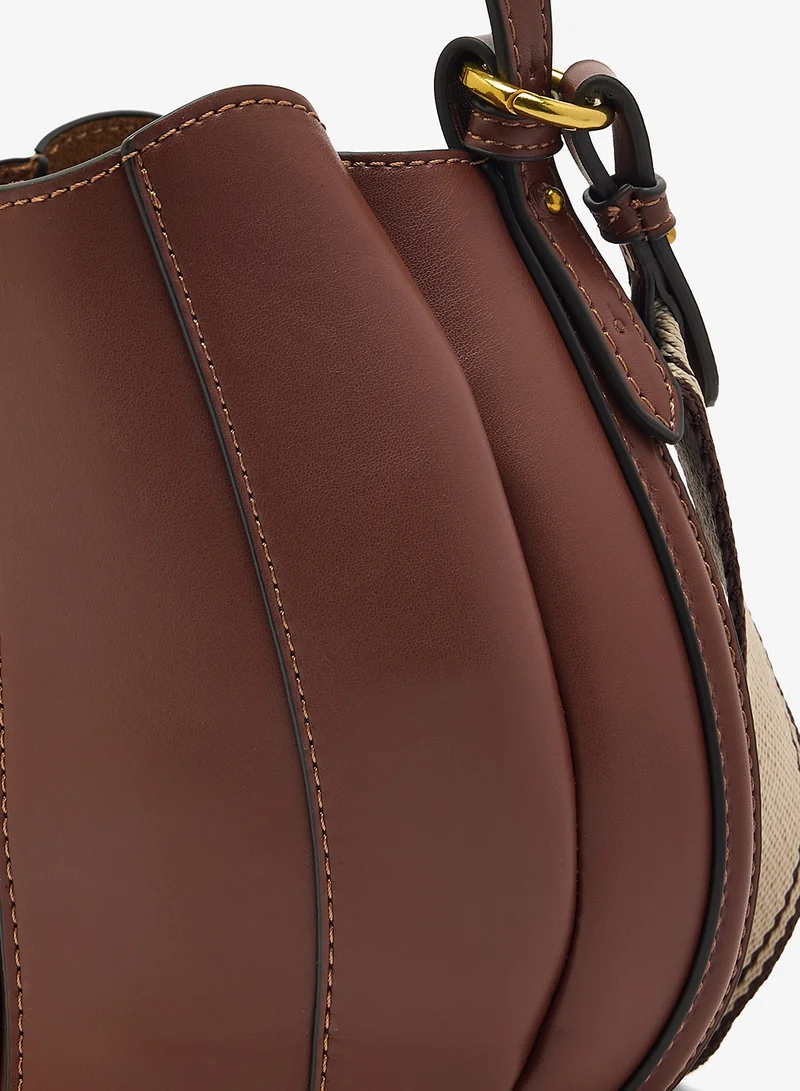 ELLA Brown PU Crossbody Bucket Bag for Women | Best Price UAE