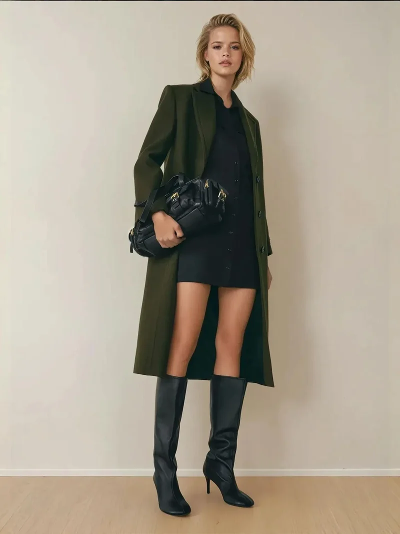 زوبعة فستان بياقة قميص مصغر