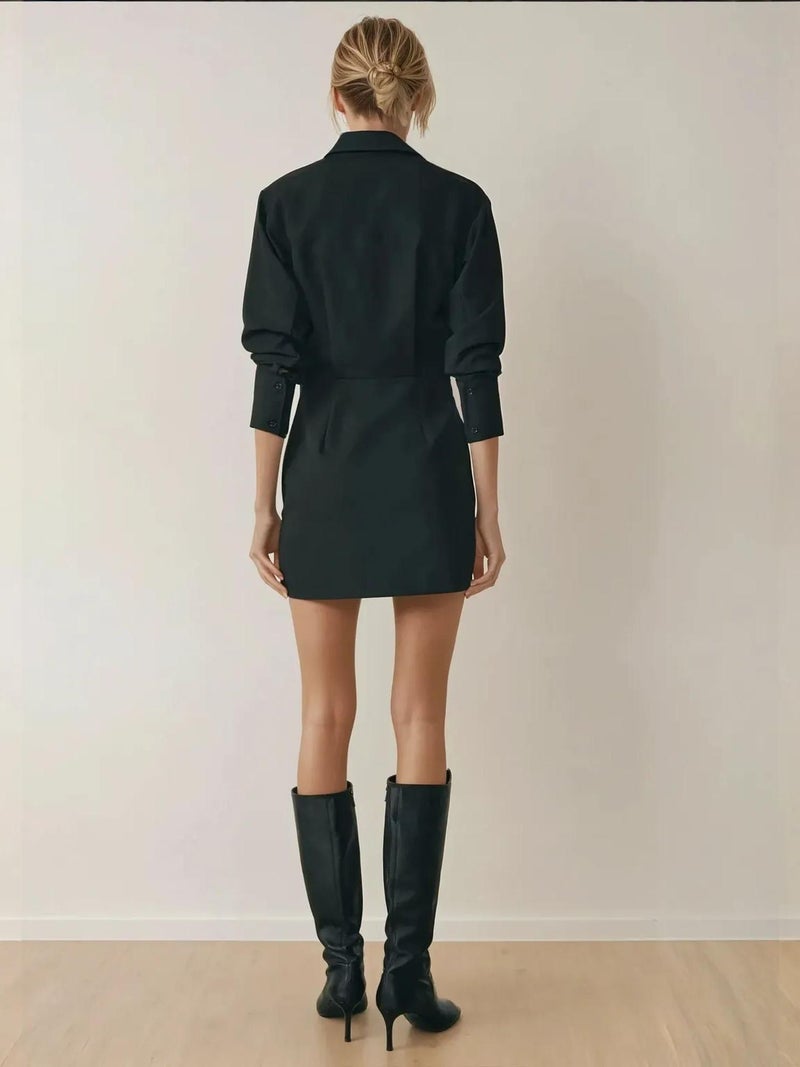 HICCUP Mini Shirt Collar Dress - Image 4