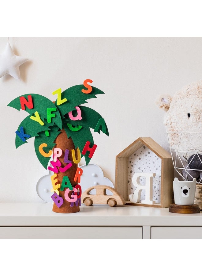 OSNIE 34Pcs Tree And Letter Props Freestanding Coconut Tree Toy Felt Alphabet Game Increase Interest Learning Enhance Hands-On Skills Game Teaching Toy Gifts For Toddlers Kids Early Education - Image 5