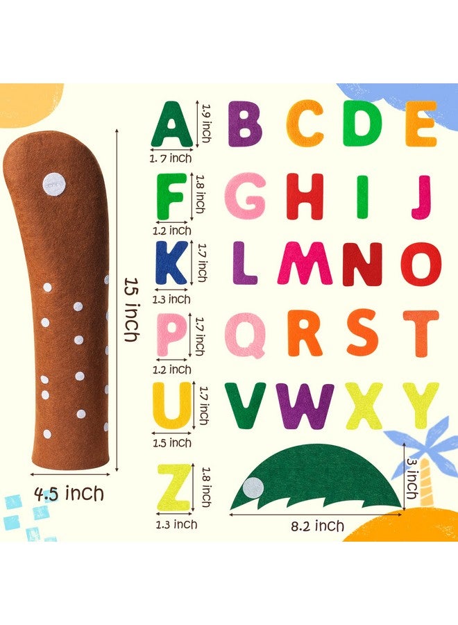 OSNIE 34Pcs Tree And Letter Props Freestanding Coconut Tree Toy Felt Alphabet Game Increase Interest Learning Enhance Hands-On Skills Game Teaching Toy Gifts For Toddlers Kids Early Education - Image 2