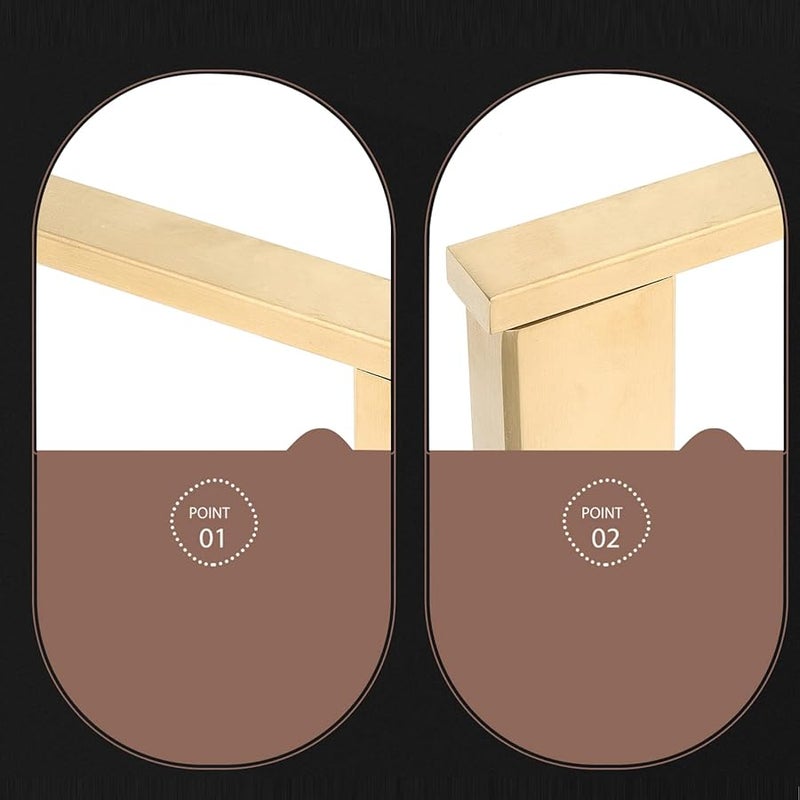 Brass Wall Mounted Towel Rack 16x8 6cm Single Shelf Bathroom Holder Easy Installation - Image 5