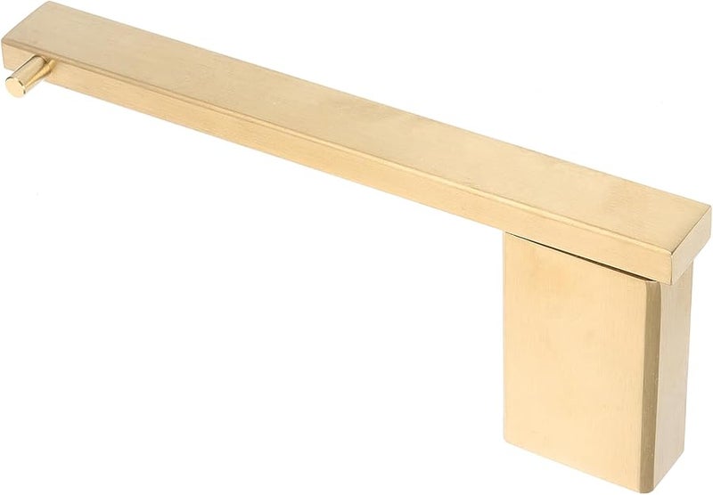Brass Wall Mounted Towel Rack 16x8 6cm Single Shelf Bathroom Holder Easy Installation - Image 1