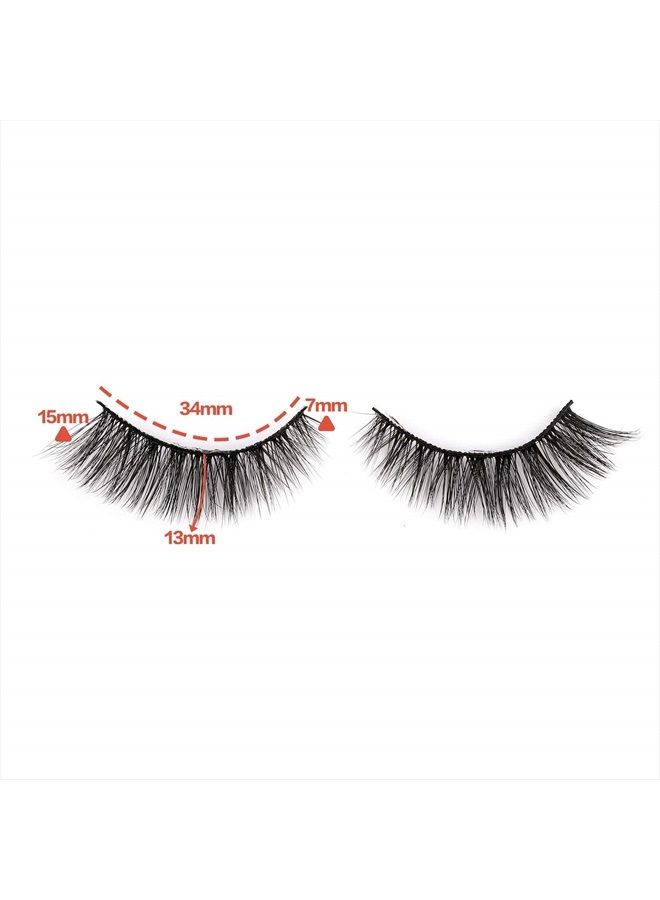 Newcally Lashes False Eyelashes Cat Eyes Wispy Natural Faux Mink Lashes 14 Pairs Pack Light Volume Short Fake Eye Lashes Multipack - Image 4