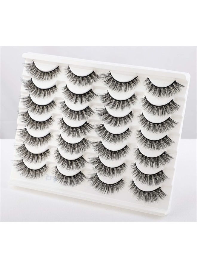 Newcally Lashes False Eyelashes Cat Eyes Wispy Natural Faux Mink Lashes 14 Pairs Pack Light Volume Short Fake Eye Lashes Multipack - Image 5