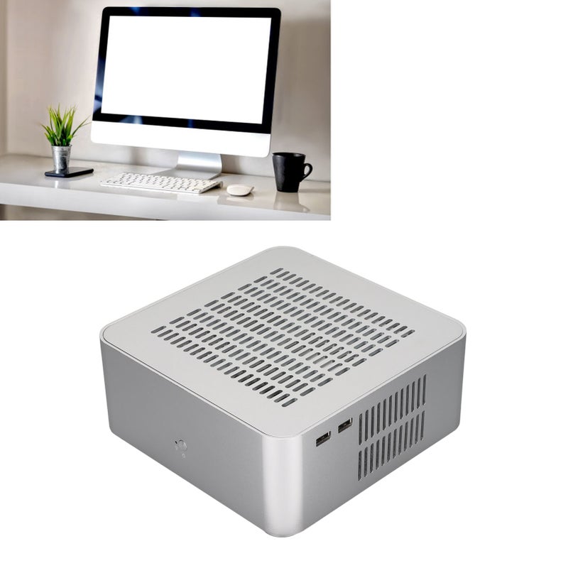 كيس كمبيوتر سطح المكتب بخروج حراري جيد، كيس HTPC ميني فني ومضغوط للكمبيوتر الفيديو المنزلي - Image 4