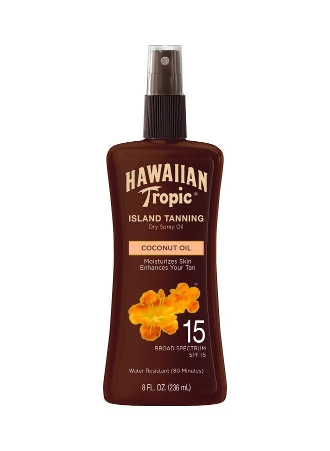 Hawaiian Tropic زيت رذاذ تانين جاف من آيلاند SPF15