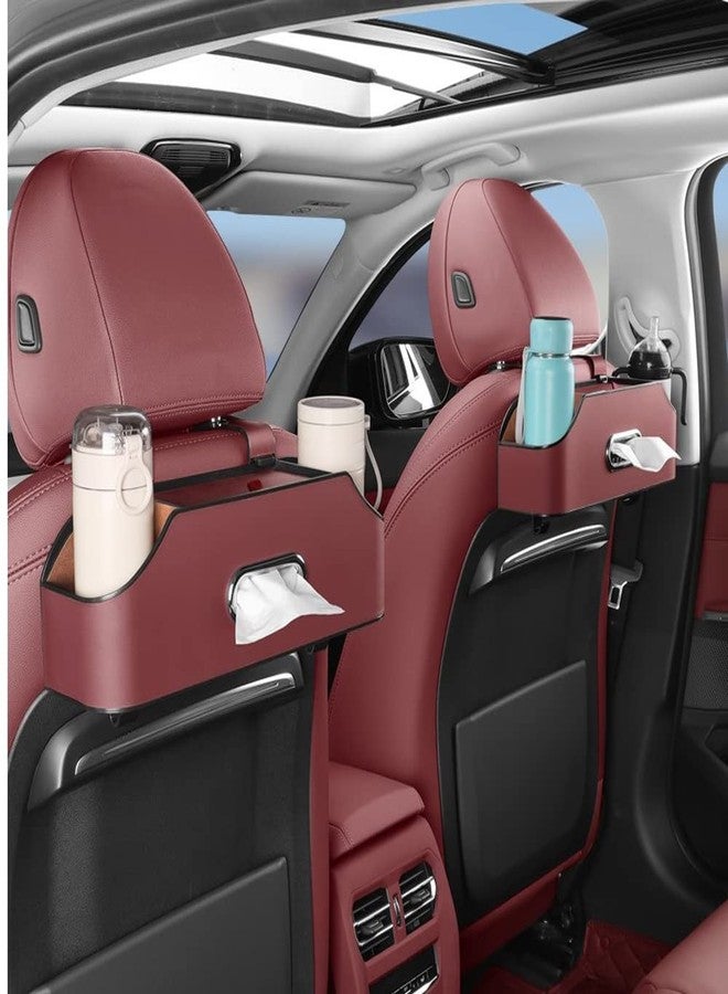 HAOTULE New car headrest Rear seat Multifunctional Storage Box, partition Design, with Cup Holder, Tissue Box, headrest Hook, Suitable for Children and Adults, car Travel Accessories（Red） - Image 3