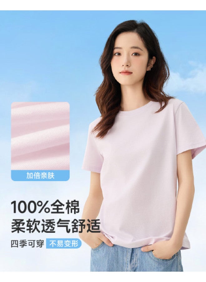 MIIOW Slim-Fitting Versatile Skin-Friendly Basic Tee For Teen Girls Casual Short-Sleeve T-Shirt Women'S - Image 1