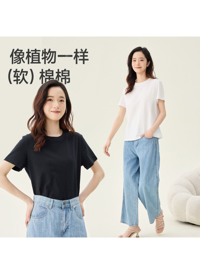 MIIOW Slim-Fitting Versatile Skin-Friendly Basic Tee For Teen Girls Casual Short-Sleeve T-Shirt Women'S - Image 3