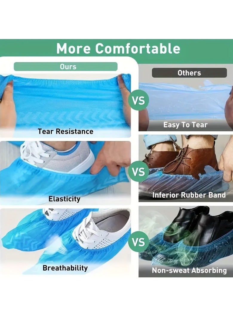 Arabest Disposable Shoe Covers - 30 Pack (15 Pairs) Disposable Shoe and Boot Covers Non-Slip, Durable Boot and Shoe Covers, One Size Fits All (Non-Woven)  - Image 2