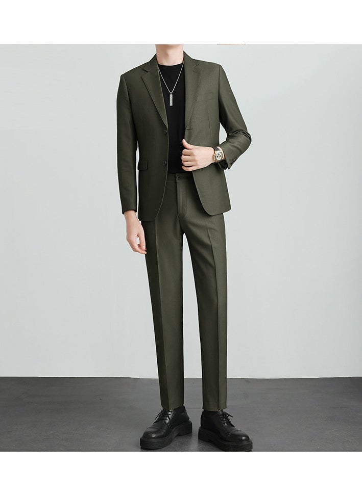 KUYING - New Casual Slim Fit Suit Two-Piece Set - Image 1