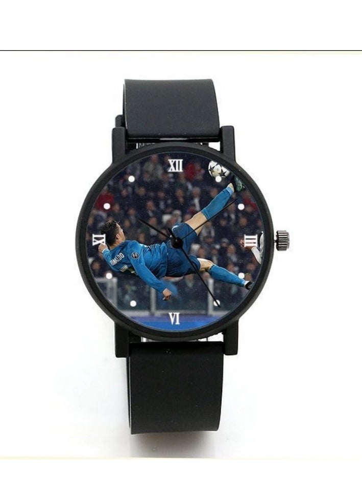 Generic - Cristiano Ronaldo Rubber Quartz Casual Watch - Image 1