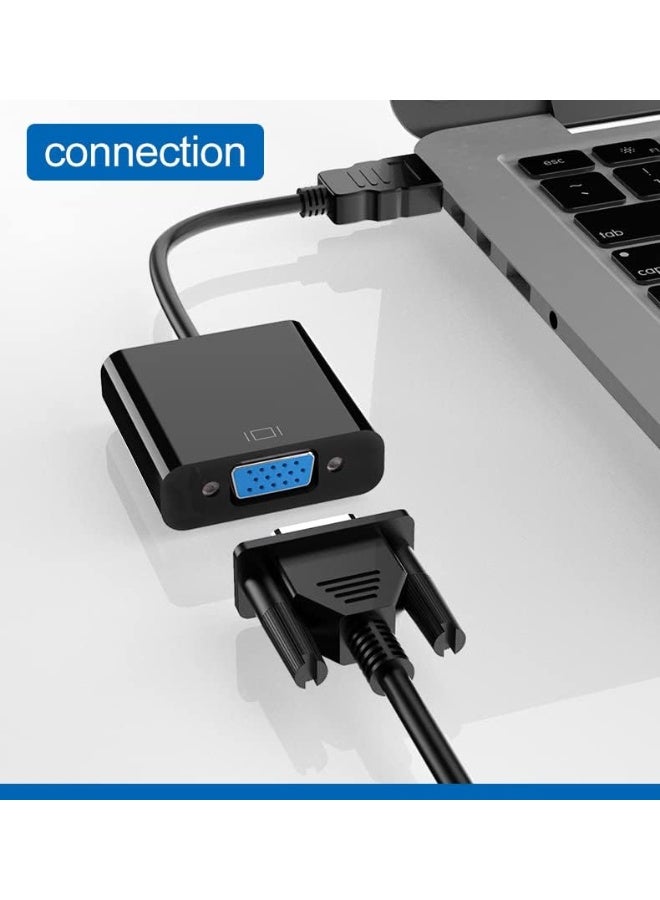 HDMI Male to VGA Female Adapter Converter with 3.5mm Audio Jack and Micro USB Power Port - Image 3