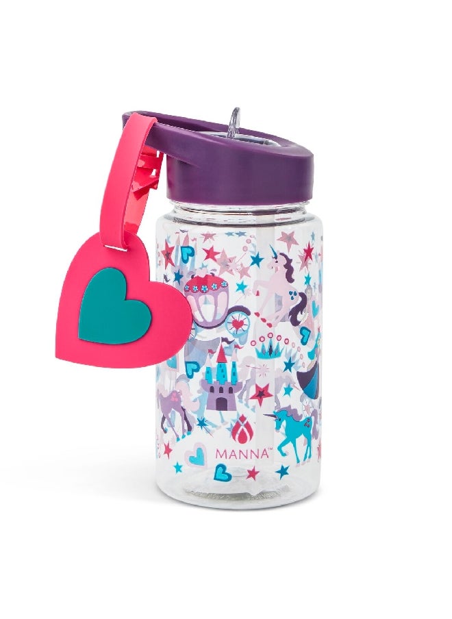 MANNA - Buddy Heart Themed Design Water Bottle with Strap Multicolour 15 oz AC55348 - Image 1