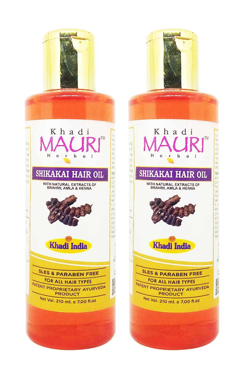 Khadi Mauri Shikakai Hair Oil Pack of 2 420 ml - Image 1