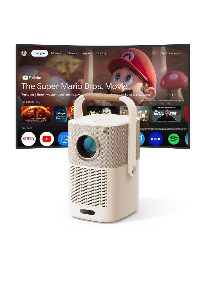 Yaber Portable Projector T2 PLUS (BUILT-IN BATTERY ), with Dual JBL Speakers 5W, with USB dongle Android TV, Auto Focus  and Auto keystone correction, and the device supports arabic and english languages, and support and NFC - Image 4