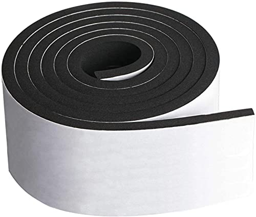 G-CHARGE EPDM Foam Single Sided High Density Self Adhesive Gasket Tape, Weather Stripping Doors and Window Insulation Soundproofing (4"(W) x 1/4"(T) x 5 Mtr (L)) - Image 1