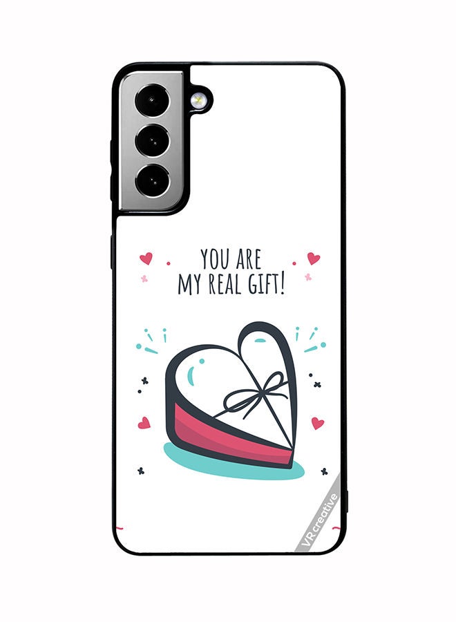 VR CREATIVE Protective Case Cover For Samsung Galaxy S21 FE 5G My Real Gift Design Multicolour - Image 1