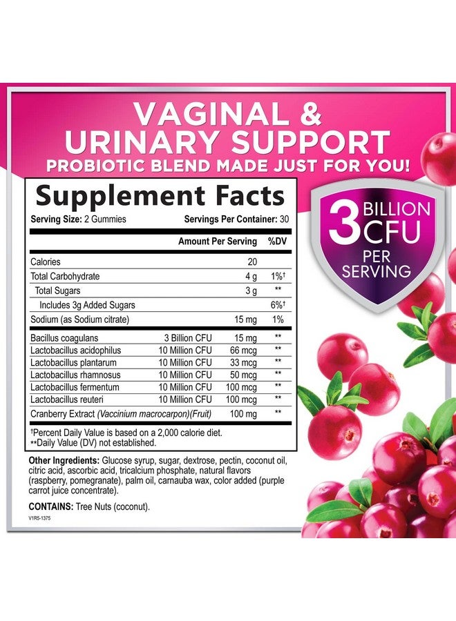 Hello Lovely! Probiotics for Women with Cranberry Extract - 6 Premium Strains for PH Balance, Digestive Health, Vaginal & Immune Support, 3 Billion CFU, Womens Probiotic Gummy for Feminine Health - 60 Gummies  - Image 2