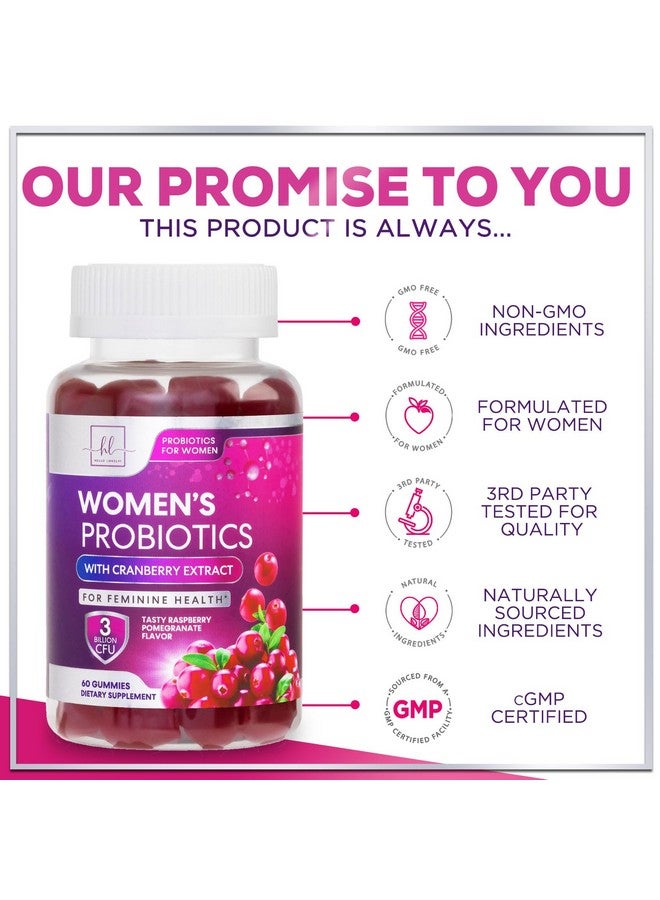 Hello Lovely! Probiotics for Women with Cranberry Extract - 6 Premium Strains for PH Balance, Digestive Health, Vaginal & Immune Support, 3 Billion CFU, Womens Probiotic Gummy for Feminine Health - 60 Gummies  - Image 4