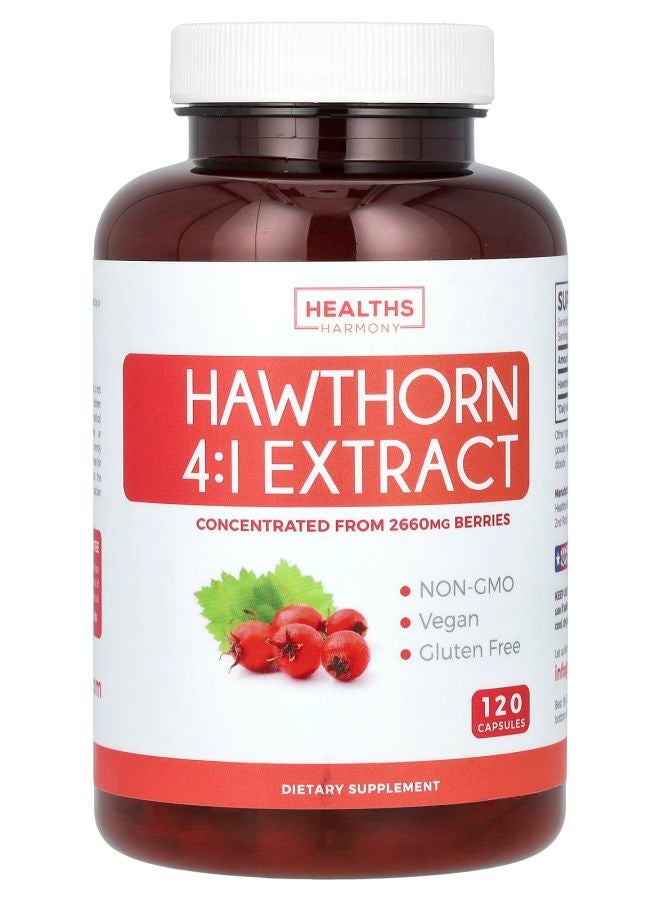 Healths Harmony Hawthorn 4:1 Extract 120 Capsules