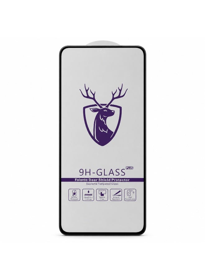 Deer 9H Glass Plus High-Transparency Tempered Glass Screen Protector for OPPO A98 5G - Full Coverage with Black Frame - Image 2