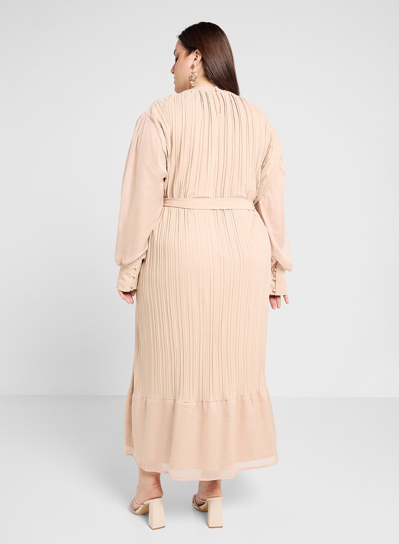 Khizana Pleated Chiffon Dress - Image 2