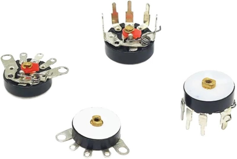 RV12MM Potentiometer RV12 B503 B103 B10K B50K Amplifier Volume with Switch Adjustable Resistor 5Pcs(Flat Foot B50K) - Image 1