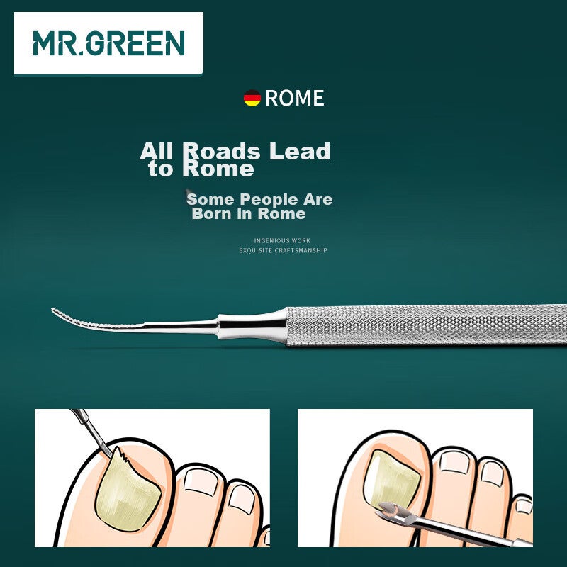 MR.GREEN الألمانية نام ملعقة أظافر ، مزدوجة النهايات الجلد الميت انتهازي ، لأظافر نام و فطار الأظافر ، المستوردة الفولاذ المقاوم للصدأ ، السيد 2158 - Image 1