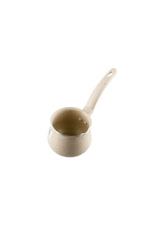 Bister Granite Coffee Pot with Bakelite Turkish Coffee Warmer and Butter Melting Pot Made of Aluminum Size- 3 Beige Color.  - Image 2