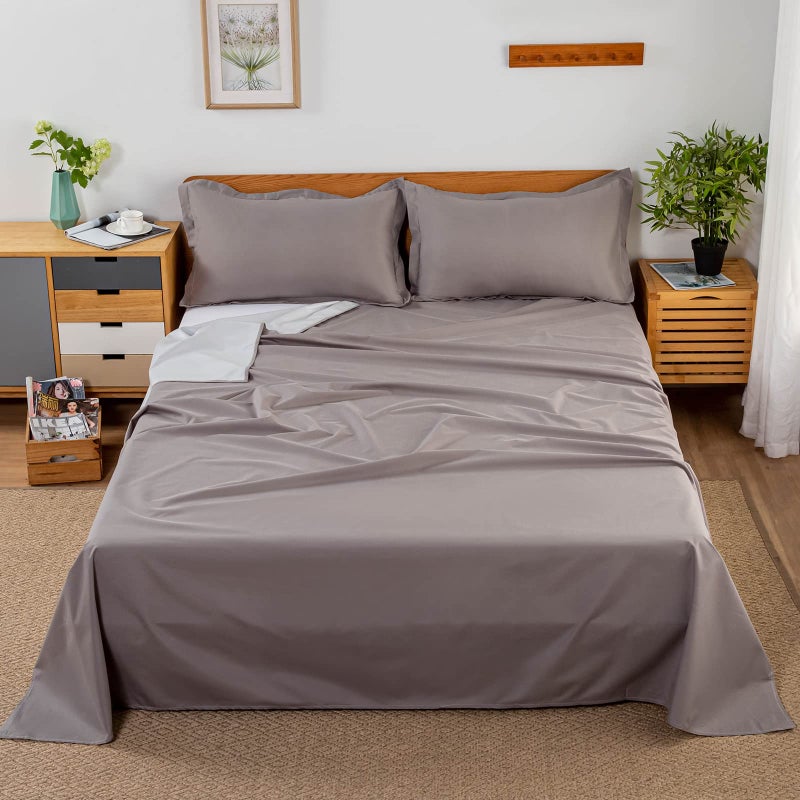 WenBags WenBags Waterproof Bed Sheet Flat Sheets Lightweight7090 Inches Queen Size Mattress Furniture Protector Cover for Bed Couch Pet Hair Resistant Cover Ideal for Dogs Cats Hotels and Hospitals Gray